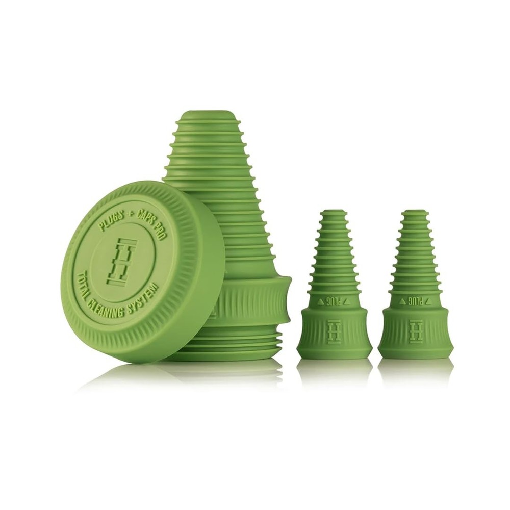 HEMPER Cleaning Plugs + Caps PRO – Silicone Stoppers & Green
