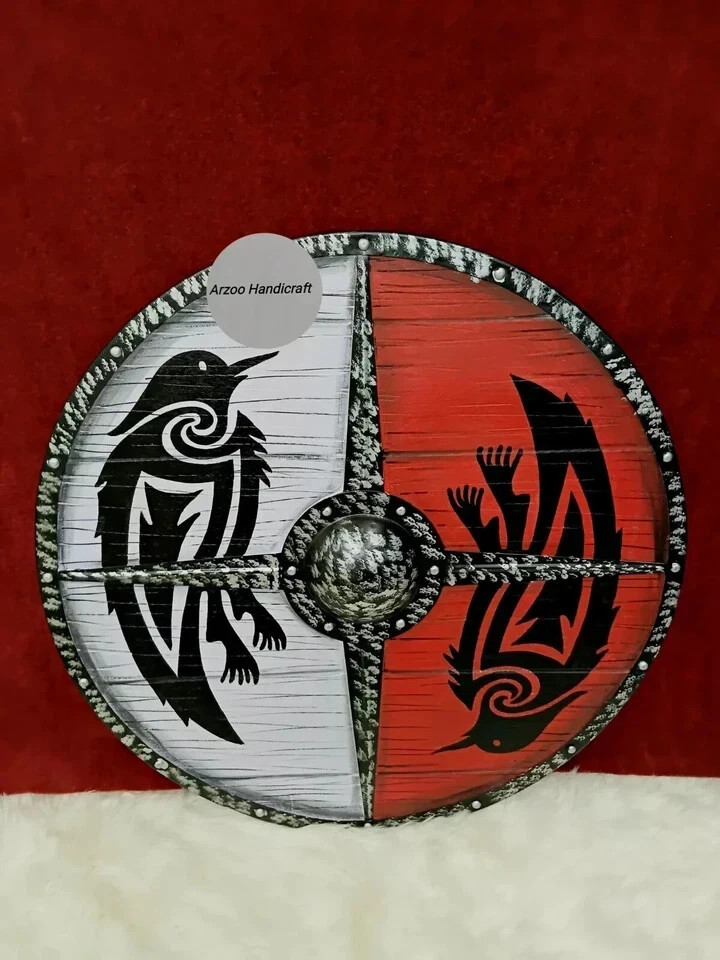 New Design Eivor Valhalla Raven Shield Authentic Battleworn Viking Shield