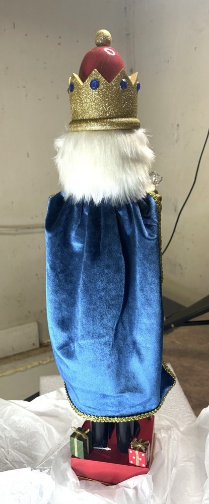 North Pole 24in Nutcracker, Countdown to Christmas NOB, Blue, Red