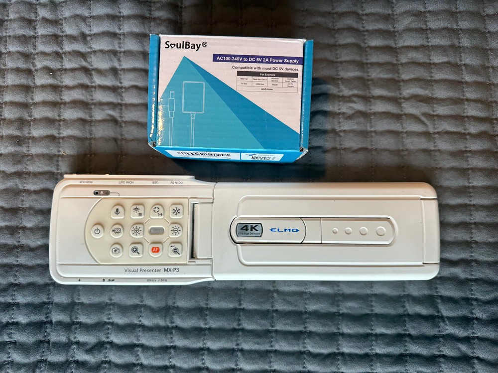 Elmo MX-P3 4K Visual Presenter Document Camera w/ AC Adapter