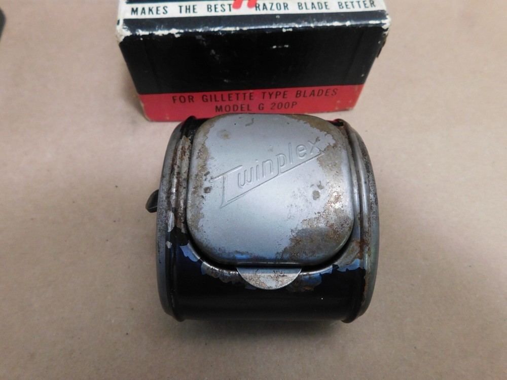 Twinplex Safety Razor Stropper 1920's Vintage Sharpener Original Box