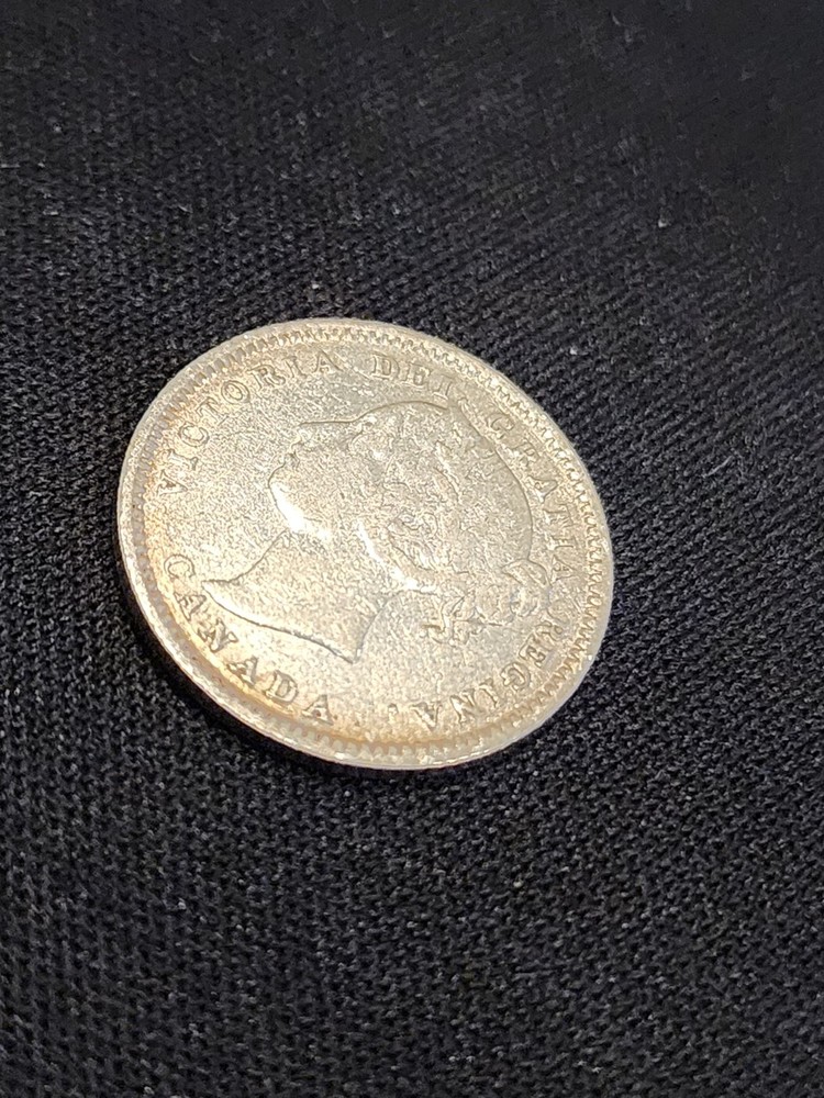 1887 Canadian 10 Cents Silver Coin