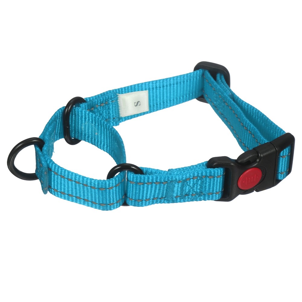 Reflective Dog Collar, Adjustable Pet Collars with Buckle(S, Light Blue)