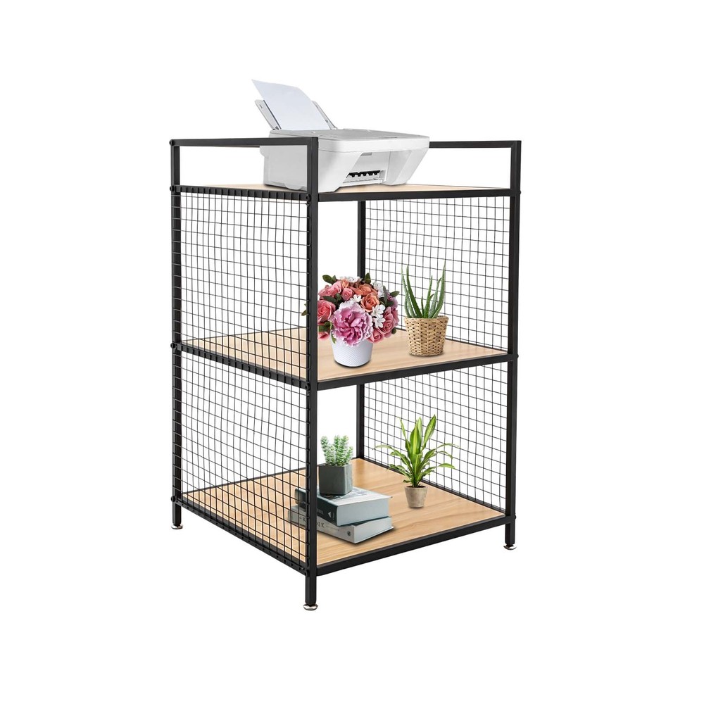 Modern 3-Tier File Cabinet Printer Stand Shelf Stand Display Shelves Home Office