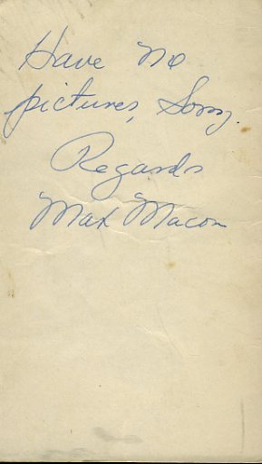 Max Macon D.89 Signed Jsa Cert Sticker 1950 Fdc Authentic Autograph