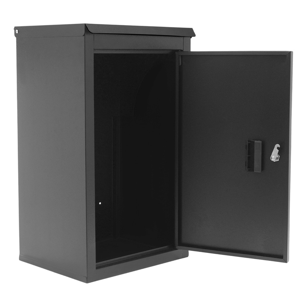Wall-mounted Package Delivery Box, Carbon Steel Mail Box, Parcel Drop Box W/ Key