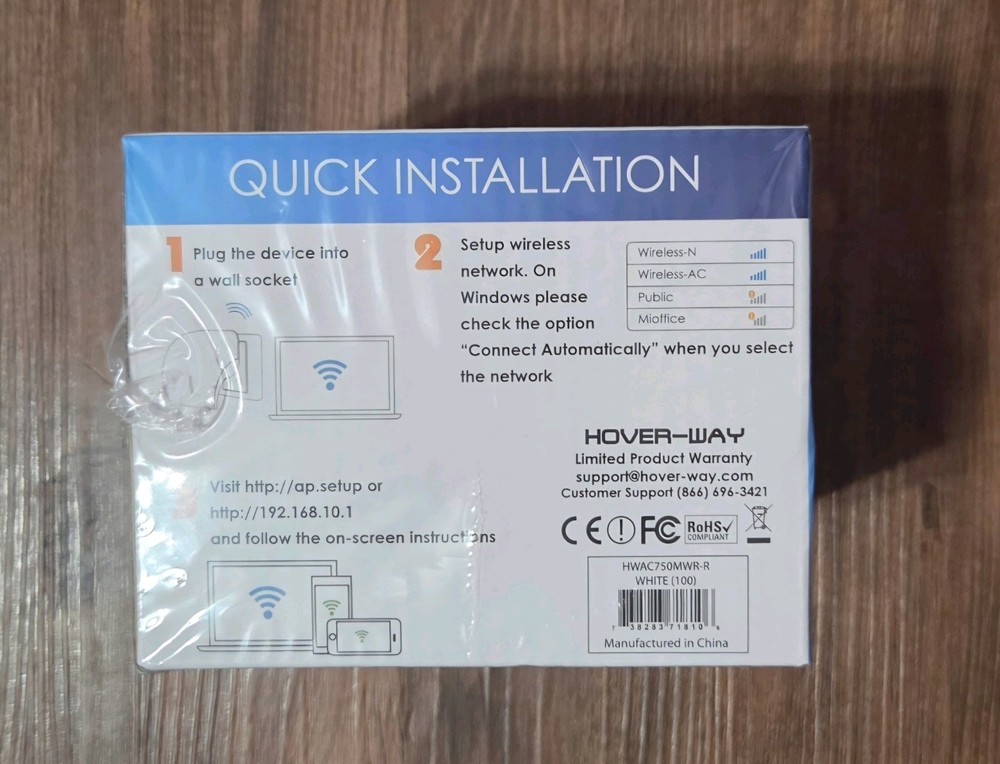 HOVER WAY AC750 MINI AC WIRELESS ROUTER/REPEATER