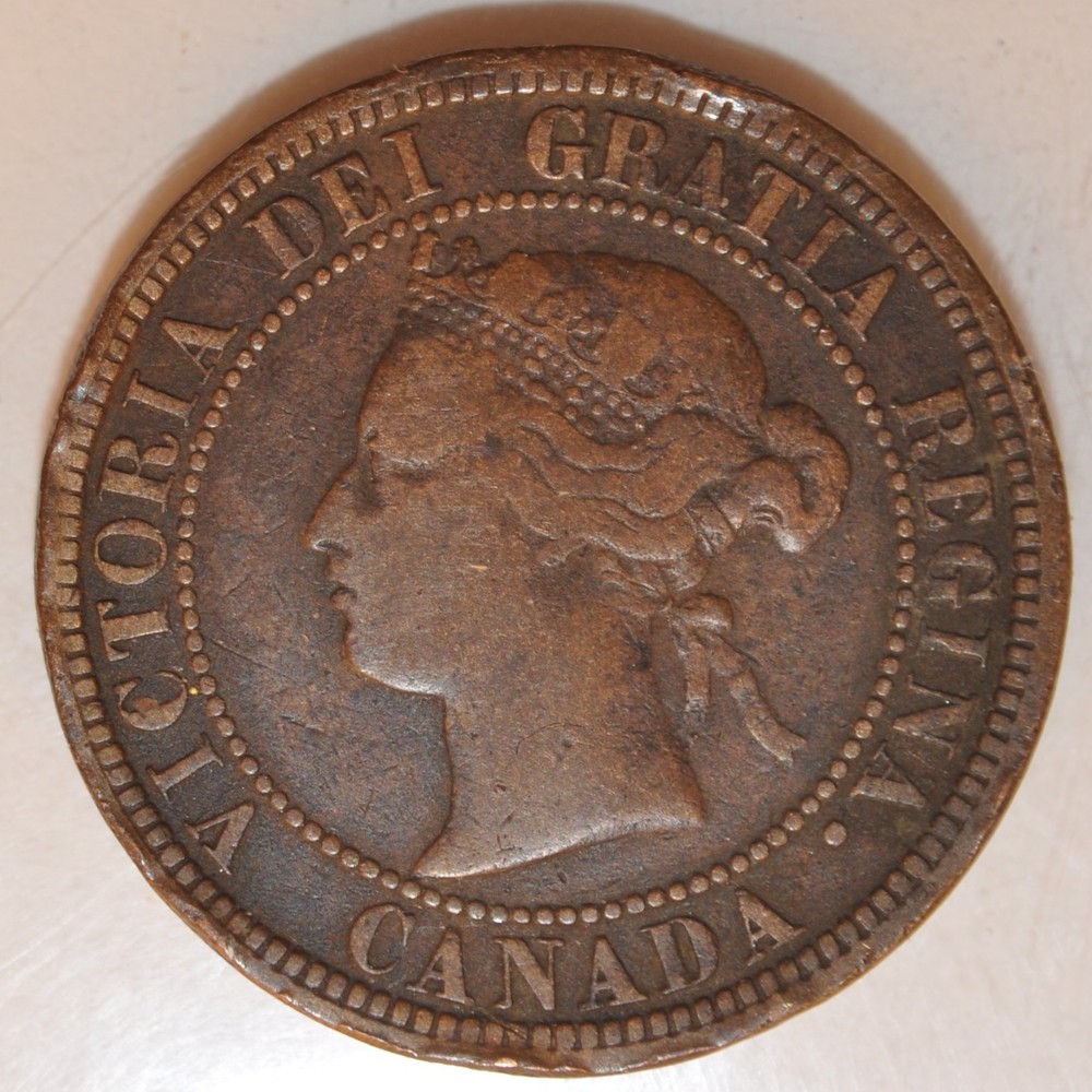 1876 H Canada Large cent