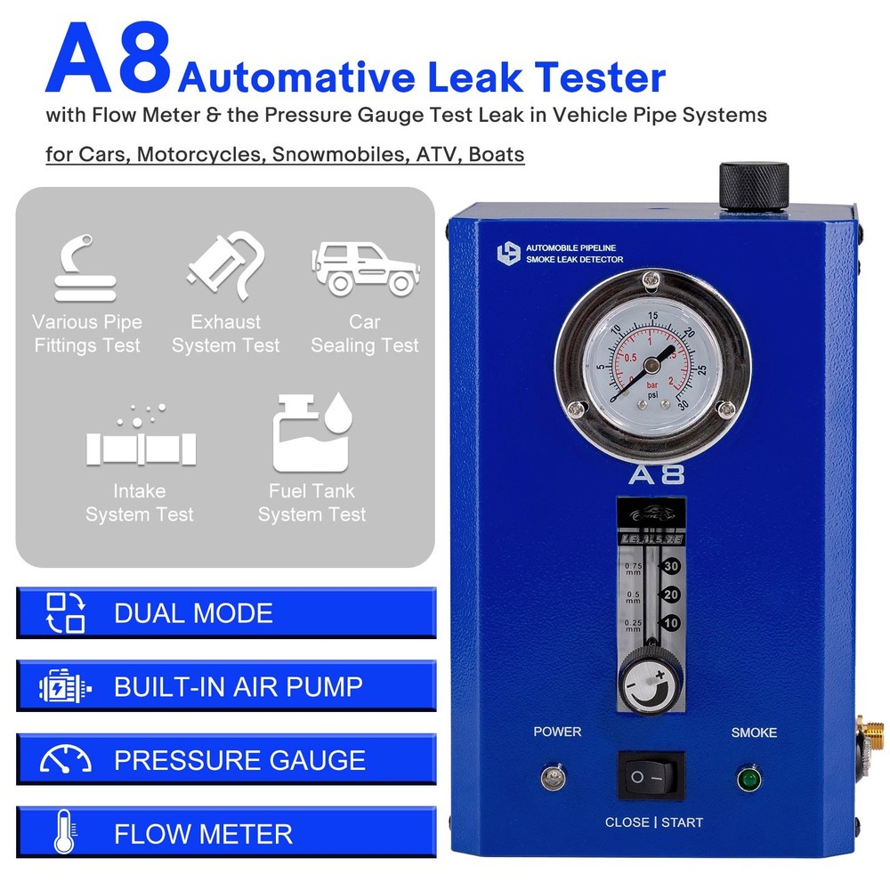 Automotive Smoke Machine Leak Detector EVAP Smoke Machine Flow Meter Pipe System
