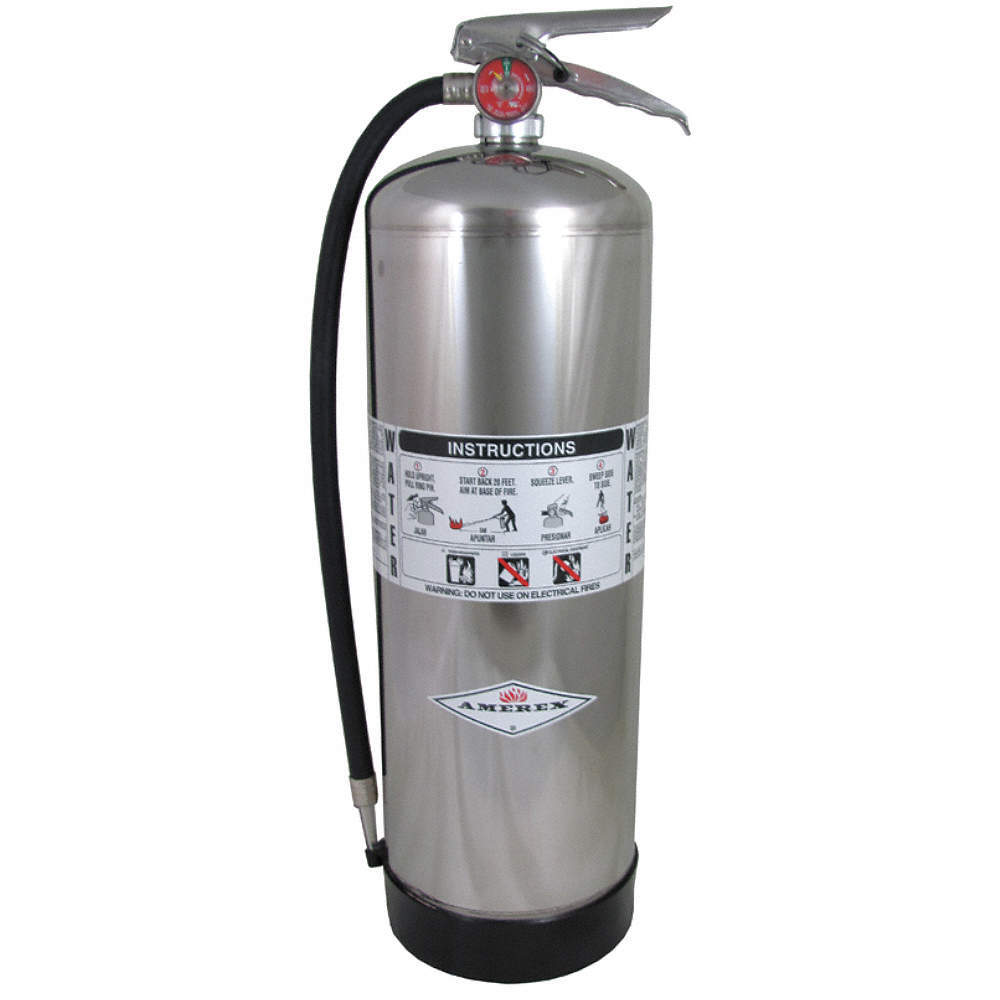 AMEREX 240 Fire Extinguisher,SS,Silver,A 3YWG4