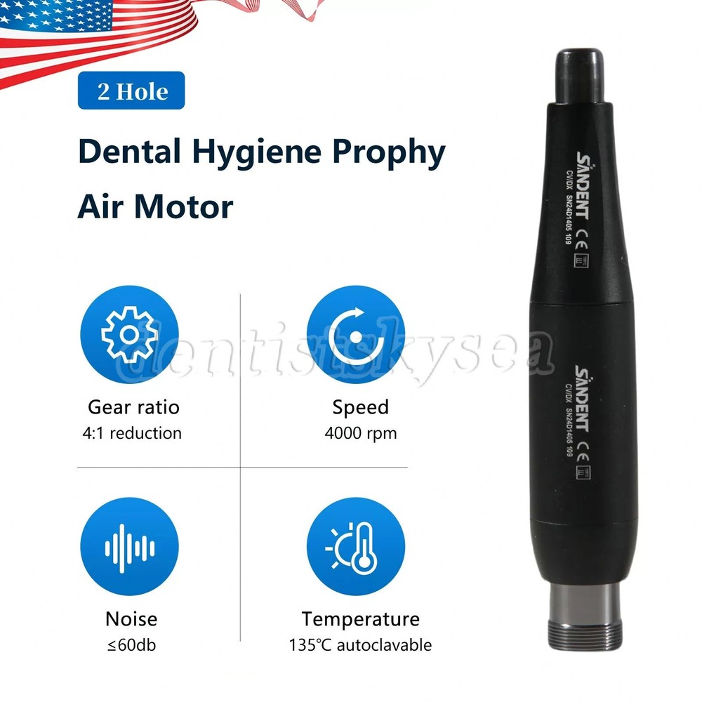 Dental Hygiene Prophy Handpiece NoseCone 2 Hole / 100pc disposable prophy angles