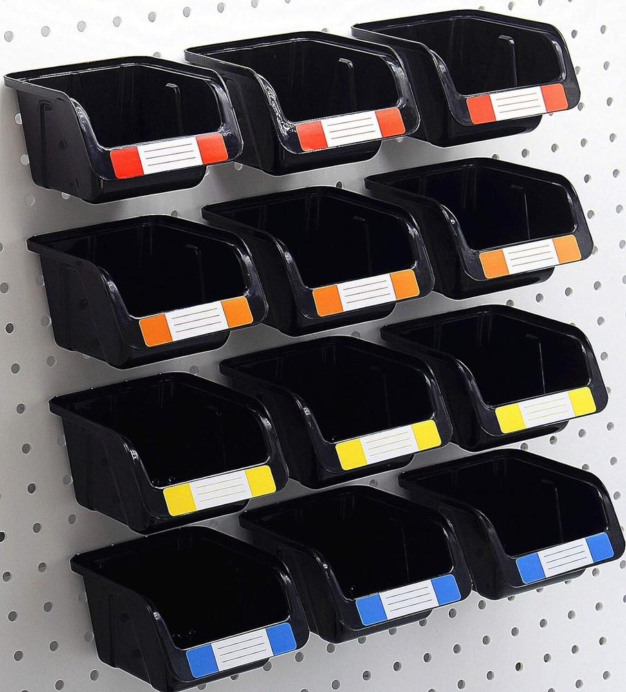 12 PACK Black Pegboard Parts Storage Tool Organize Hardware Part Accessories New