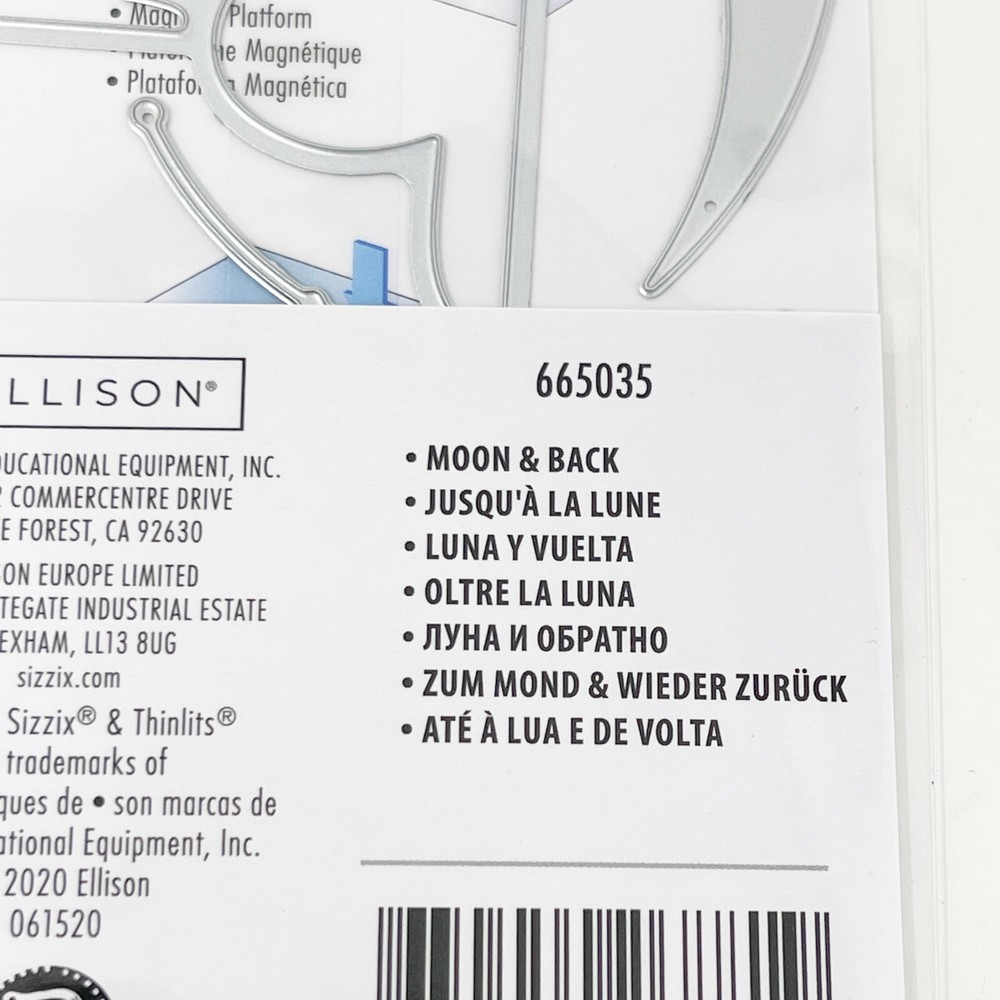 Sizzix Thinlits To The Moon Back Cutting Dies Metal Sheets Bundle NEW