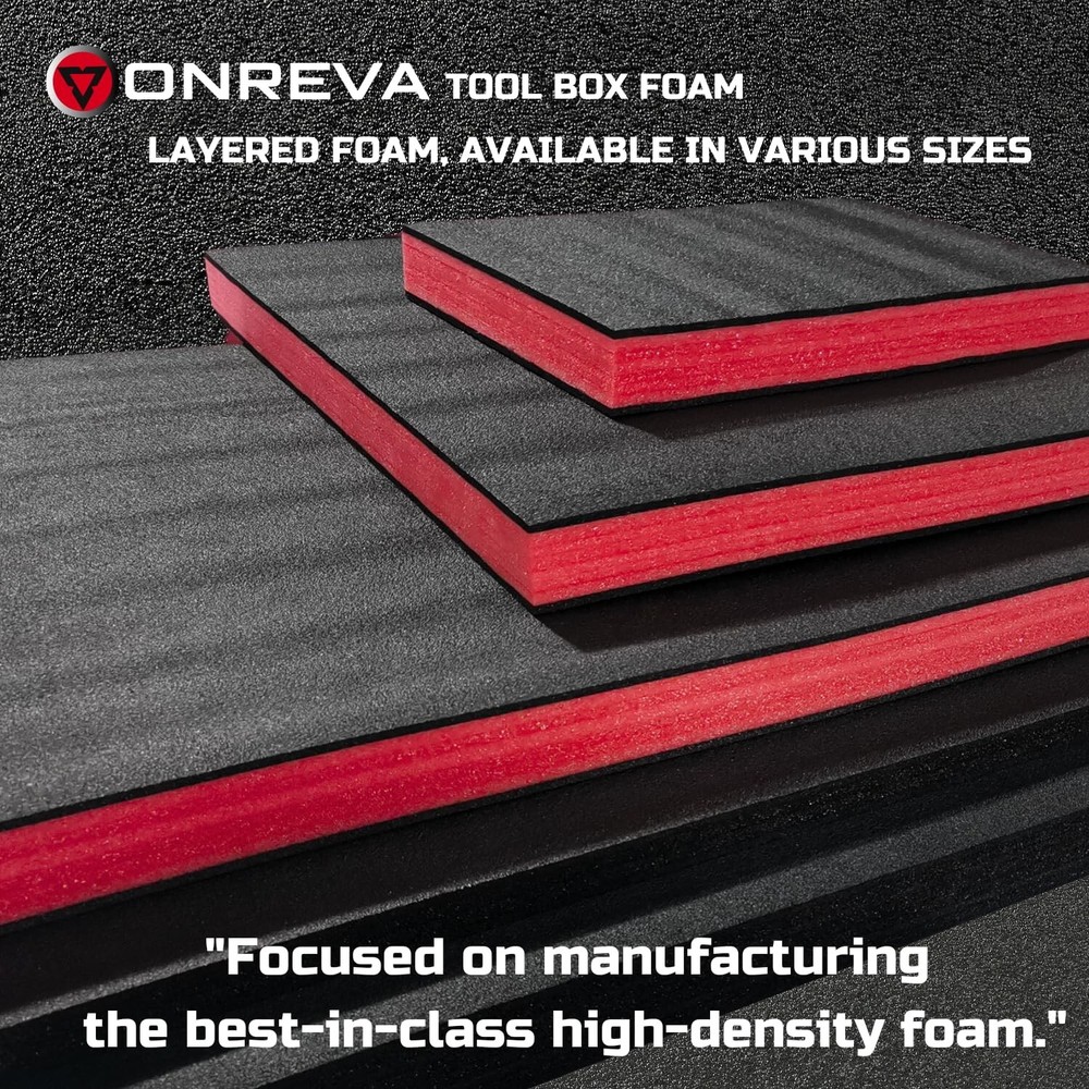 Tool Box Foam, 4Pack 16x12x1 inch, Foam Inserts for Cases, Polyethy... Fast Ship