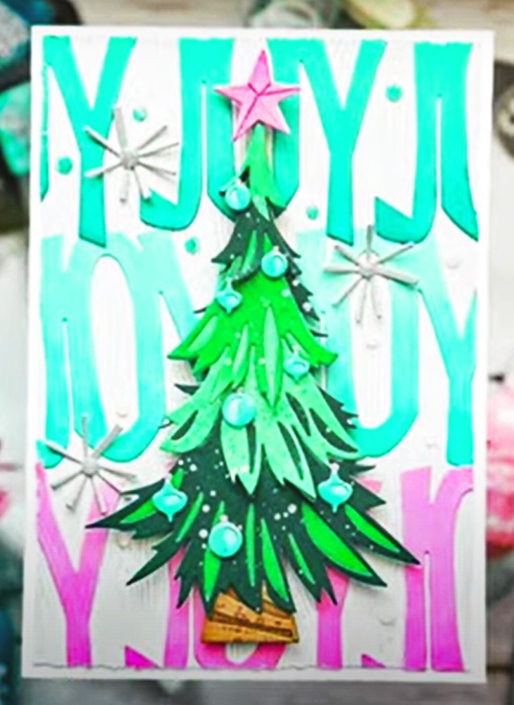 Sizzix Thinlits Colorize Trim a Tree 14pc #666332 Retail $34.99 Tim Holtz NEW