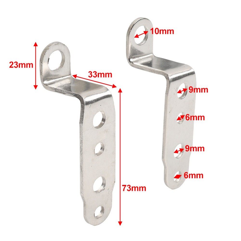 2x Silver Mounting Bracket Fog Driving Light Bracket Headlight Support Holder