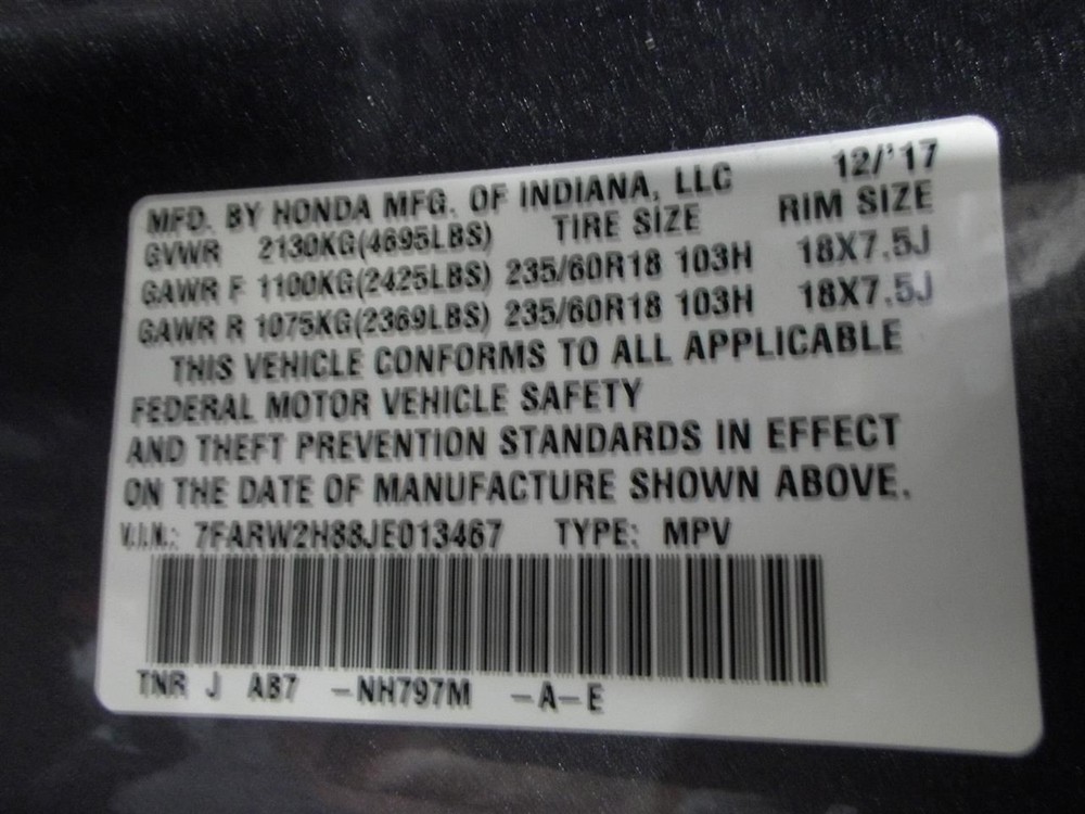2018 CR-V Upper Air Shutter 1719090