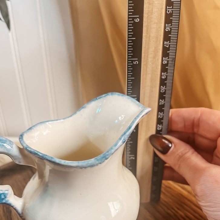 floral mini hand painted pitcher