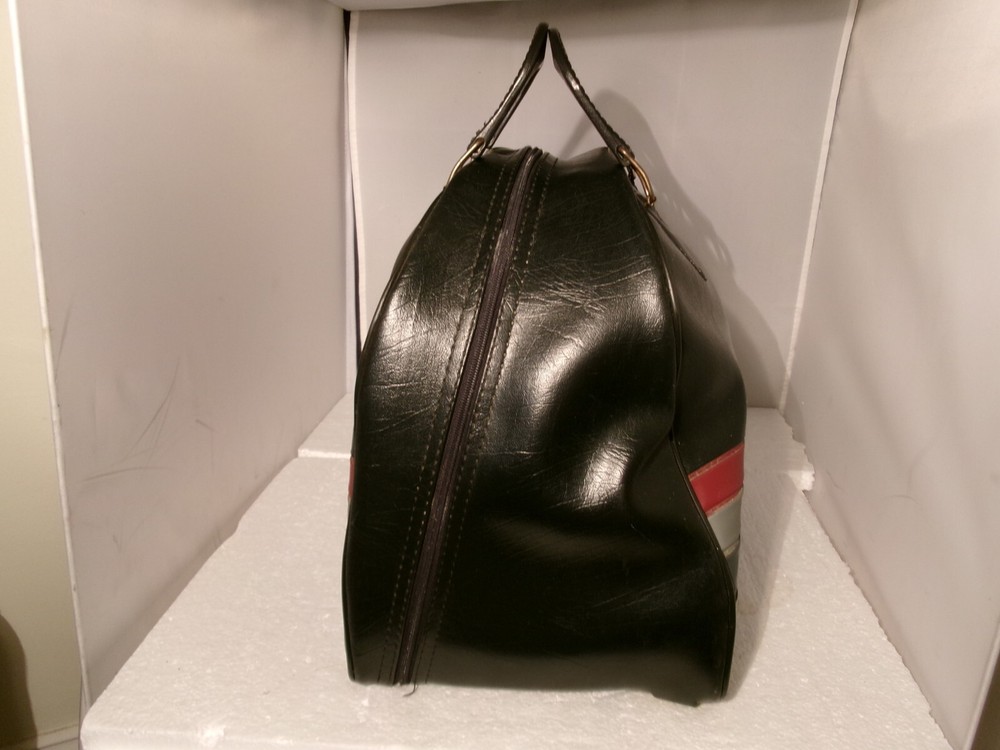 Vintage One Ball Vinyl Bowling Bag Black