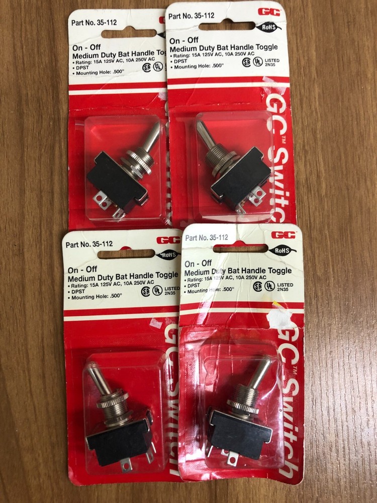 GC ELECTRONICS 35-112 TOGGLE SWITCH Lot of 4