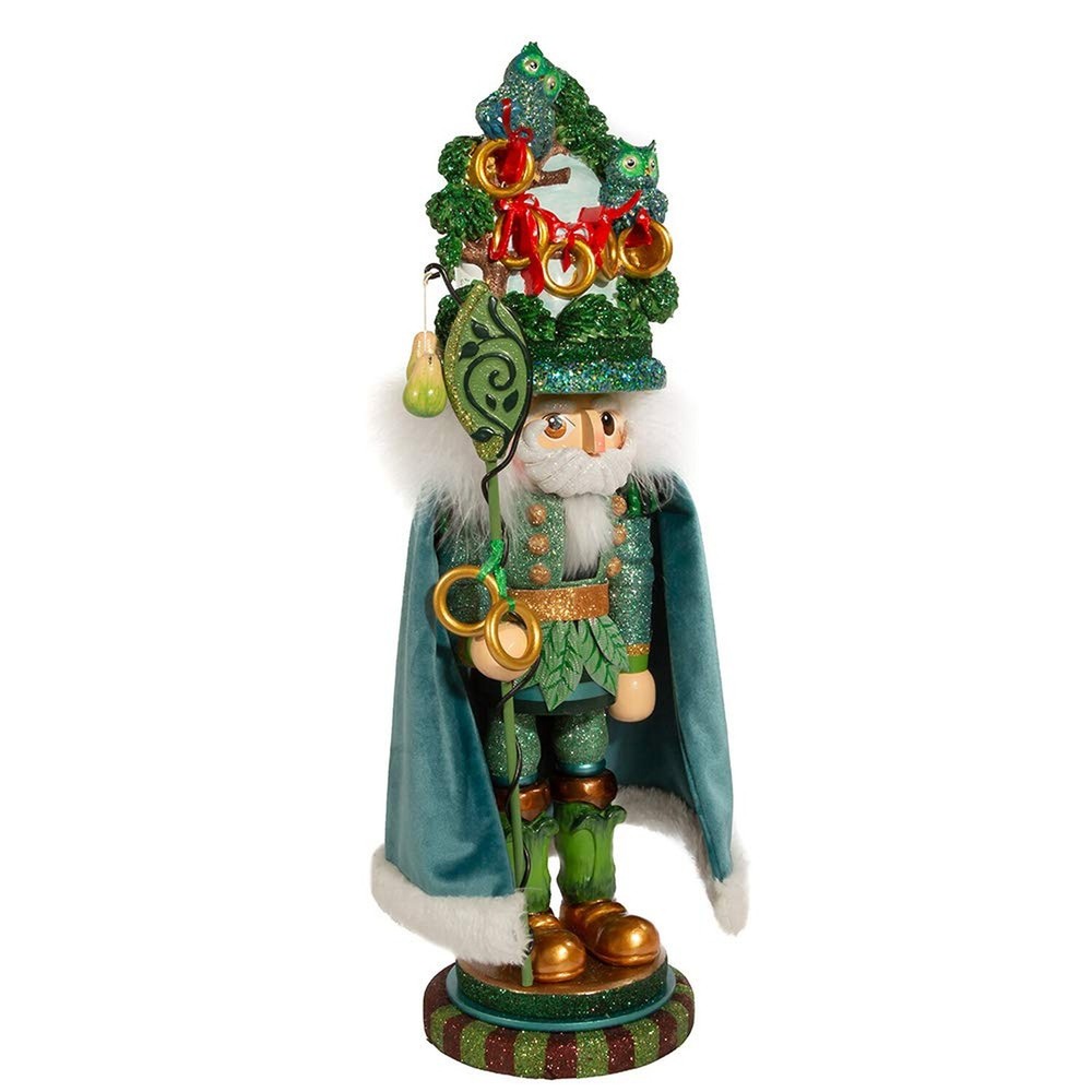 Kurt S. Adler HA0572 Hollywood Five Golden Rings Nutcracker, Multi-Colored