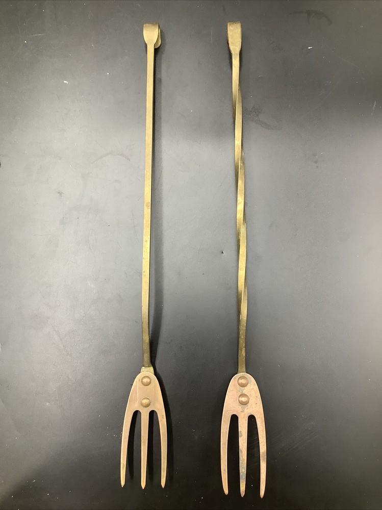 VINTAGE 5 B&M DOURO COPPER BRASS Long Handle UTENSILS Hang Rack