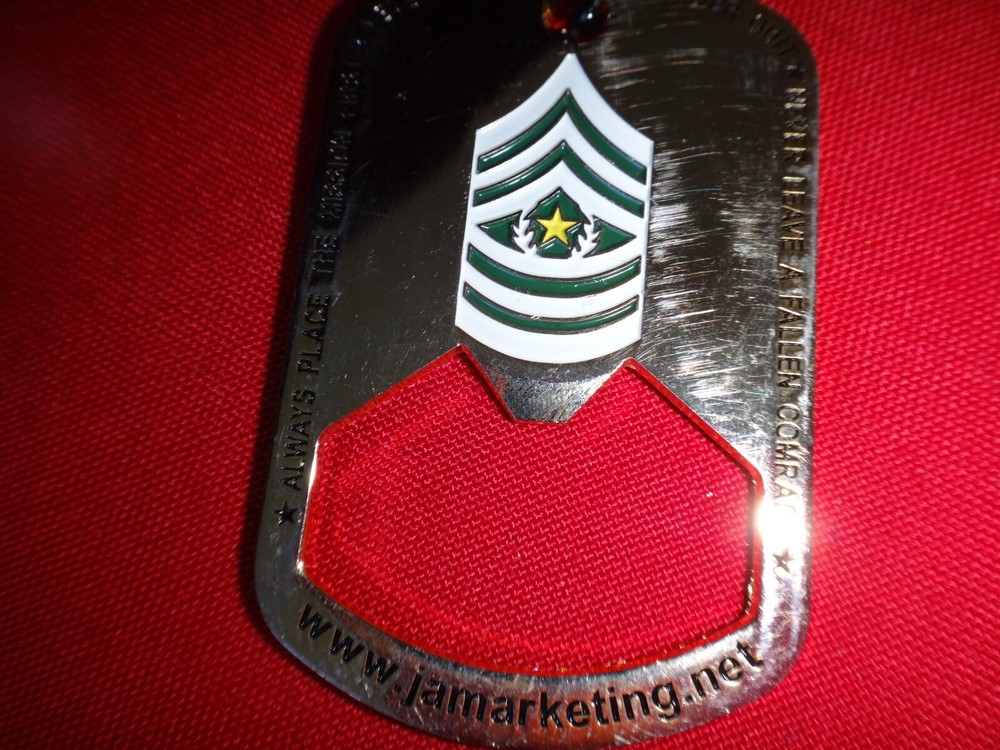 US Army COMMAND SERGEANT MAJOR E-9 SMA 2010 NOM CONF Keychain Bottle Opener