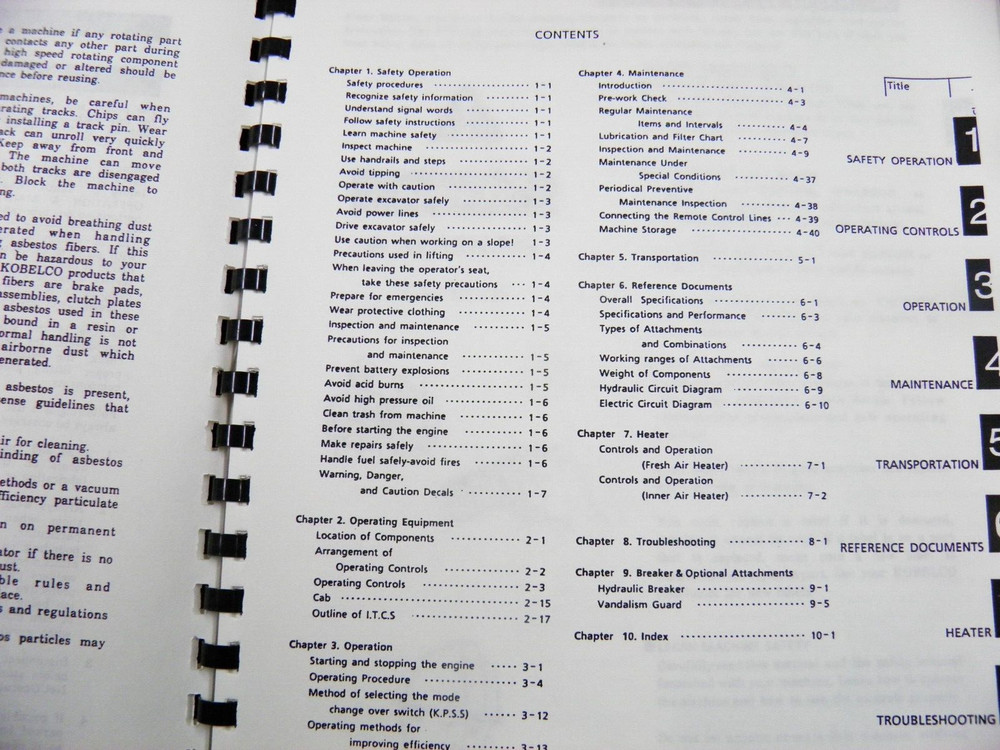 KOBELCO SK300 III OPERATORS MANUAL