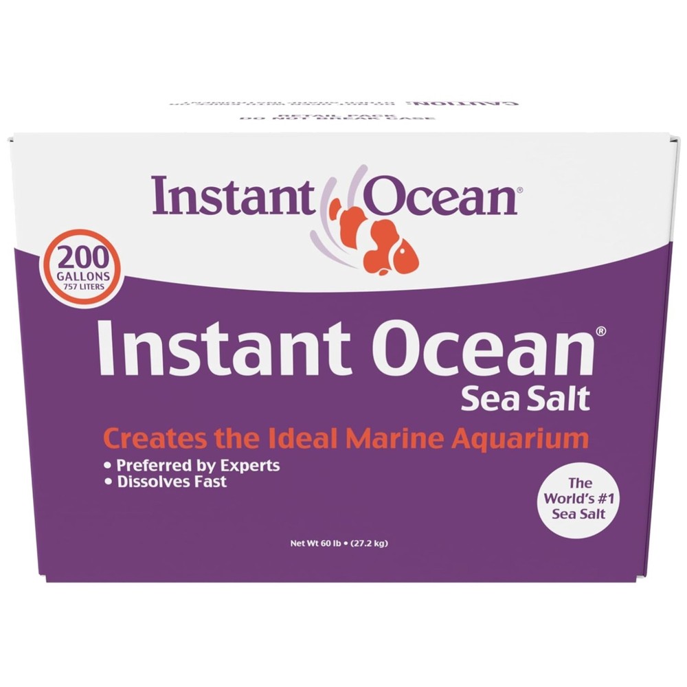 Clear Solution Marine Fish Tank Sea Salt, 200 Gallons