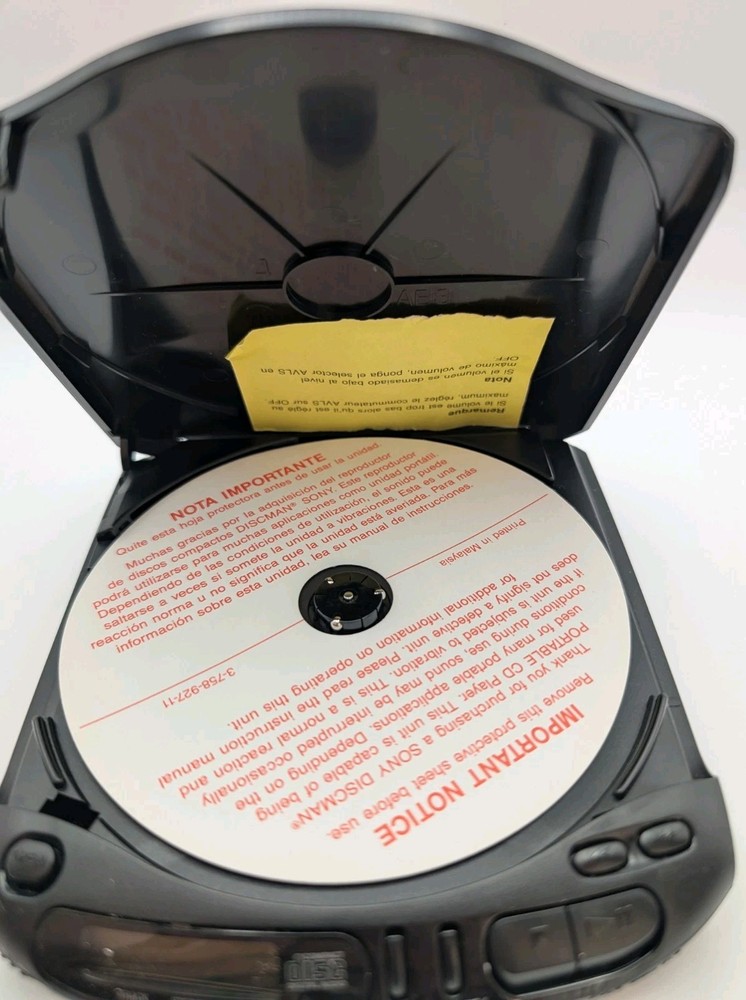 Vintage Sony CD Compacte Player Discman D-132CK Black [Works][IOB]