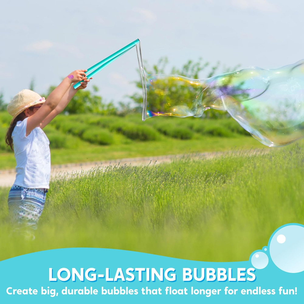 Giant Bubble Solution Concentrate, Makes 7 Gallons Refill for Wands/Machines Fun