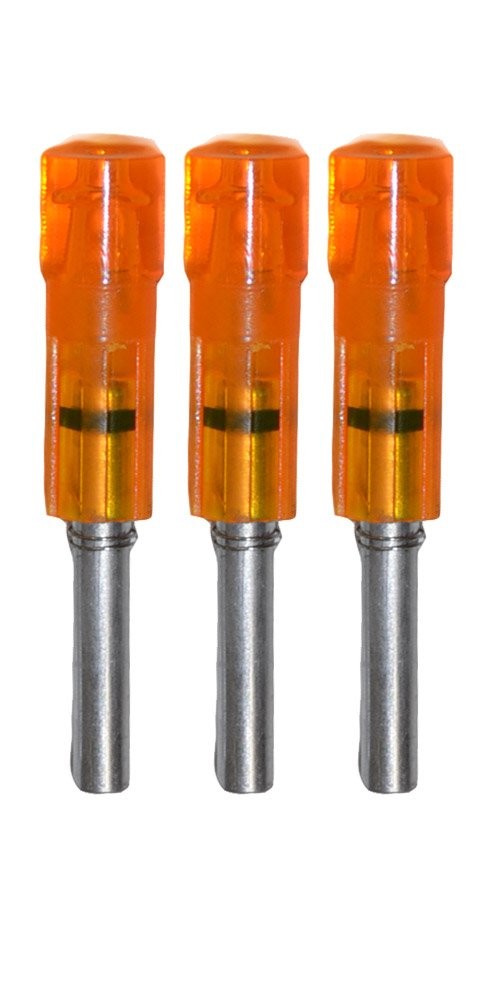 Gold Tip Flat Bolt End (3-Pack), HD Orange