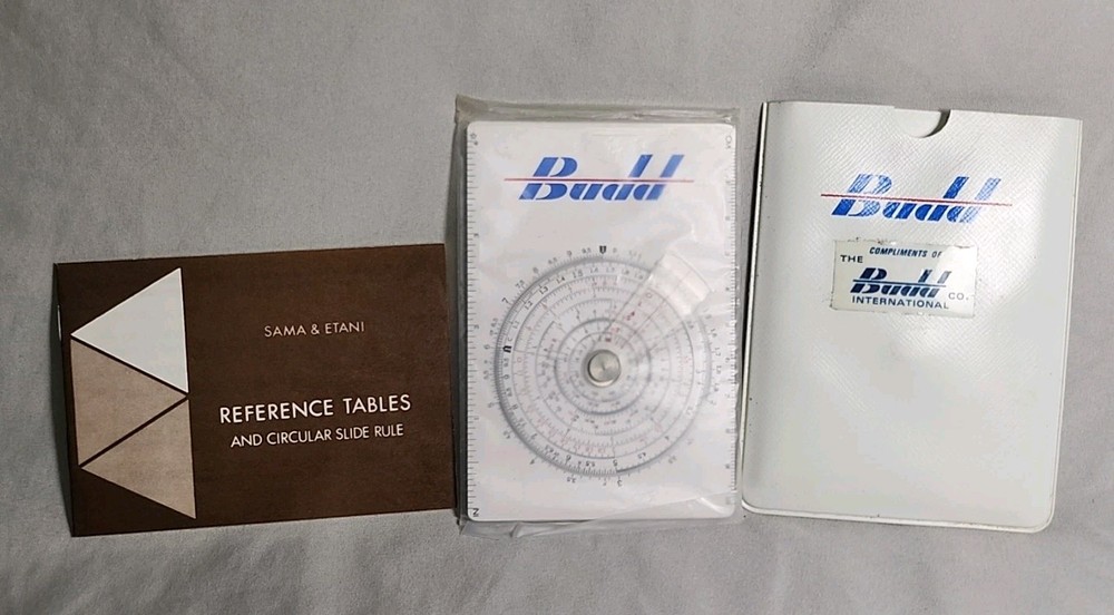Sama & Etani Concise Reference Tables and Circular Slide Rule Budd International
