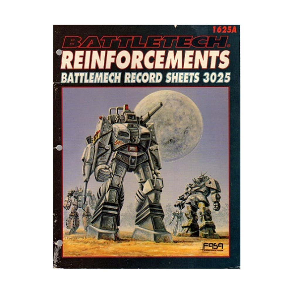 FASA Battletech Reinforcements - Record Sheets 3025 VG+