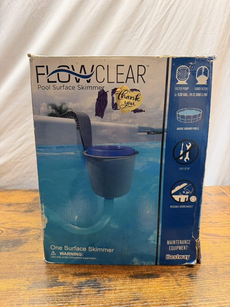 Flowclear Wall Mount Pool Surface Skimmer Cleans Above Ground Pools Summer