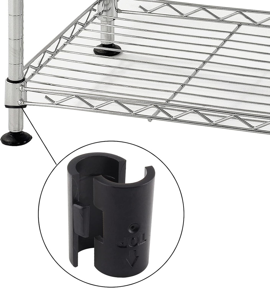 36 Pair(72 Piece) 7/8 Inch Wire Shelf Lock Clips, Shelving Plastic Clips Replace