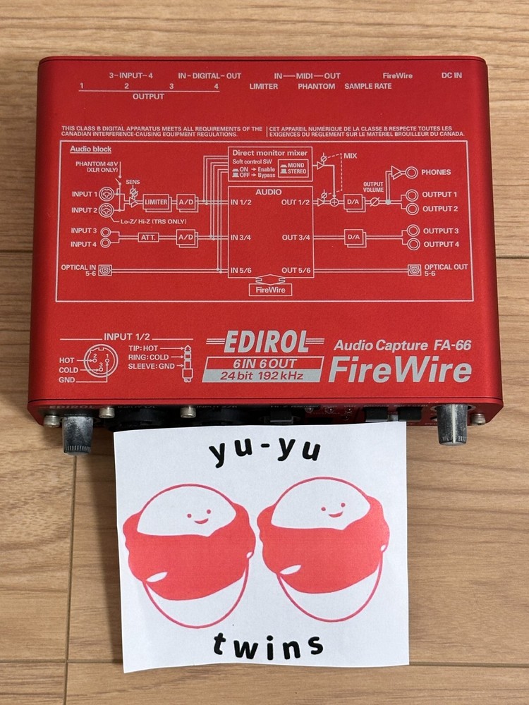 Roland Edirol FA-66 Firewire USB Audio Interface Capture Digital Recording