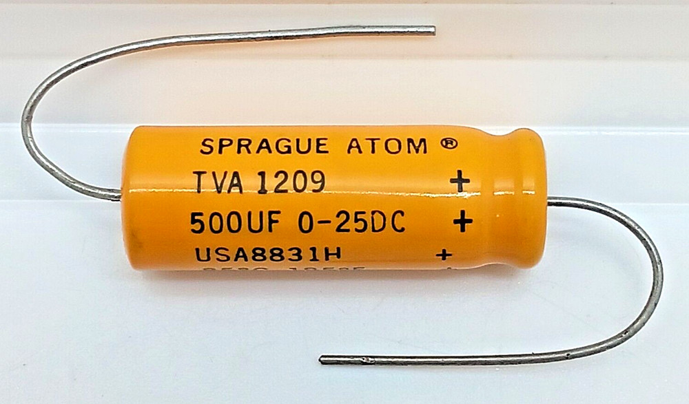 Sprague Atom Capacitor TVA 1209 500uF 0-25DC
