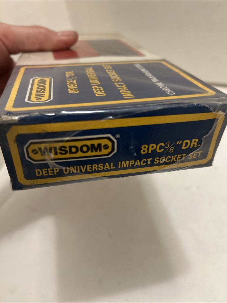 Wisdom Tools USA, 8 PC Deep Universal Impact 3/8” DR SAE Socket Set,