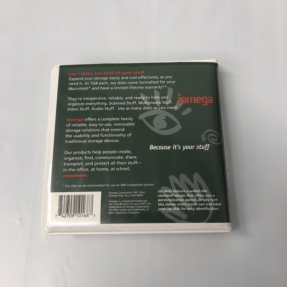 Iomega Jaz 1GB Disk Mac Formatted