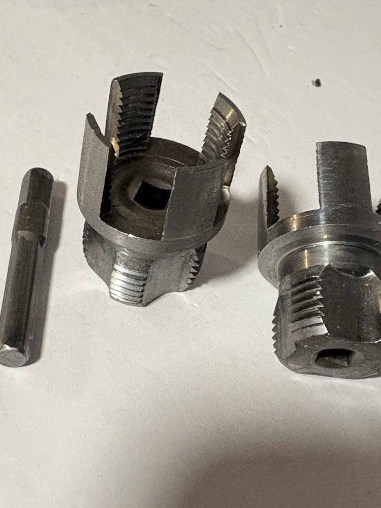 Lot of 2 PVC Pipe Threading Tool Internal External Thread Maker 1”