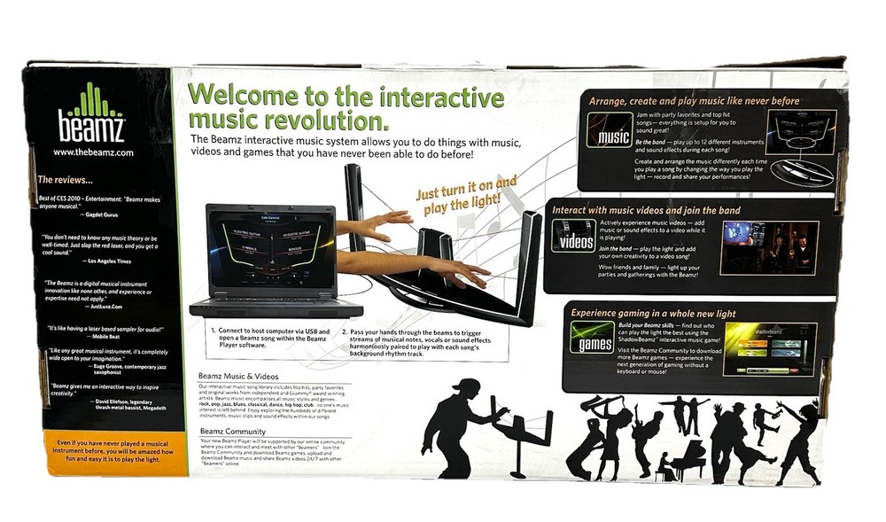Beamz Player Interactive Music System C4 2010 OPEN BOX MISSING SOFTWARE READ!