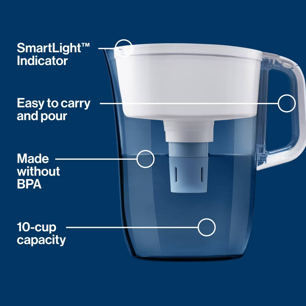 Brita Tahoe Pitcher with Elite Filter - White