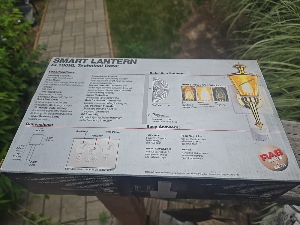 Rab Lighting SL180HL Smart Lantern Motion Sensor Control, White