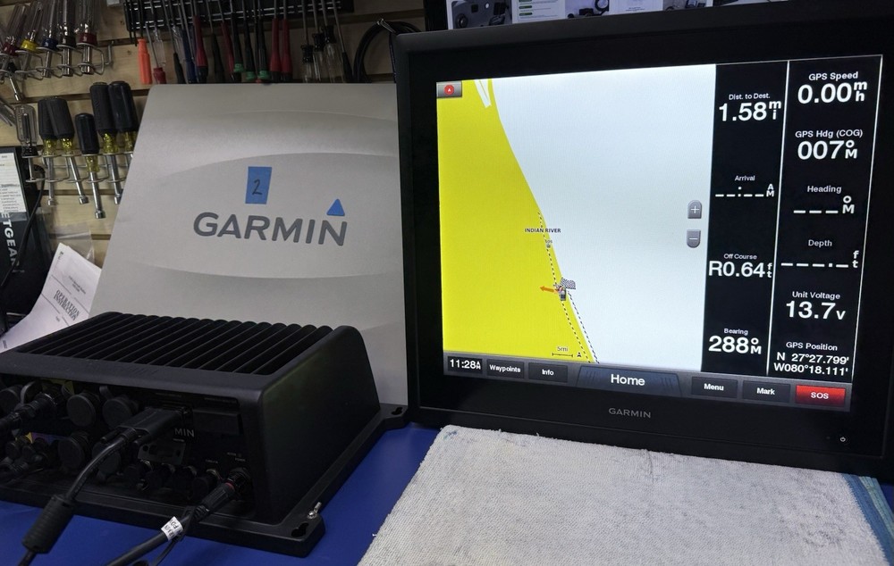 Garmin GPSMap 8500 Black Box Processor & Power Cable Tested Good