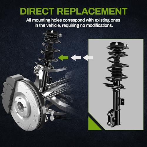 AUTOSAVER88 Front Pair Complete Quick Struts Compatible with 2011-2016 Hyundai