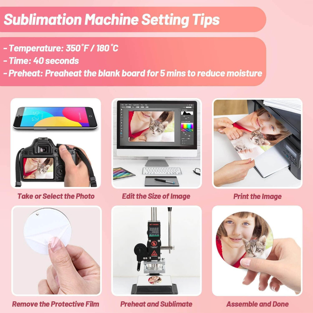 Sublimation Keychain Blanks Bulk, 120Pcs Sublimation Keychains Blank Set with 2