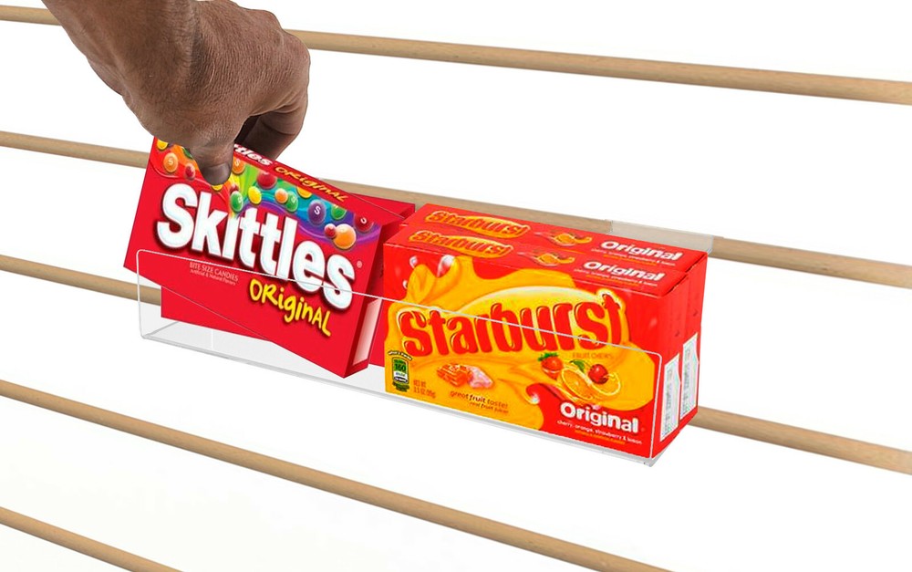 Display Rack Slatwall Wall Mount 12" J Shelf Floating Effect