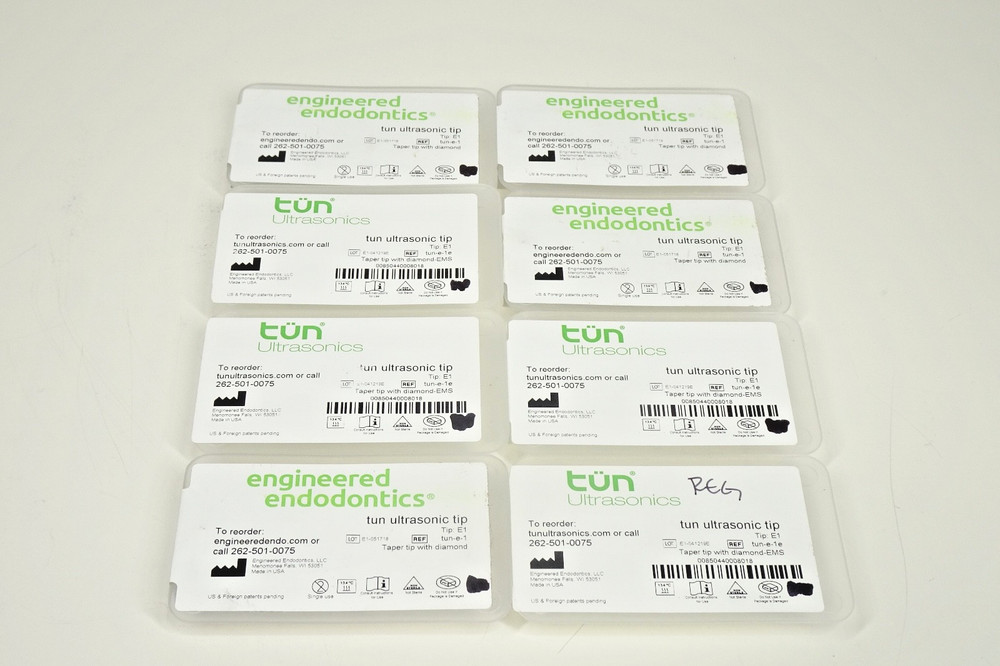 Lot x8) Engineered endontics Tun Ultrasonic Tip E1