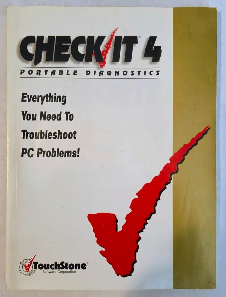 CheckIt 4 Portable Diagnostics TouchStone (1996) 2-Disk 3.5" Floppy Set & Manual